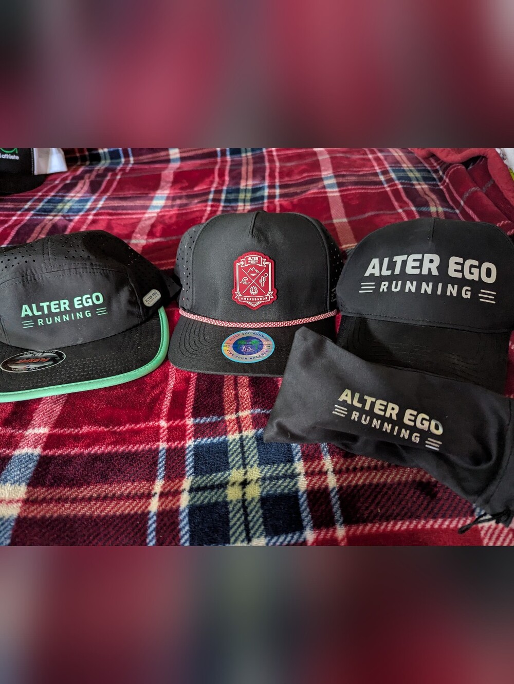 Alter Ego Running Hats and Sunglasses!